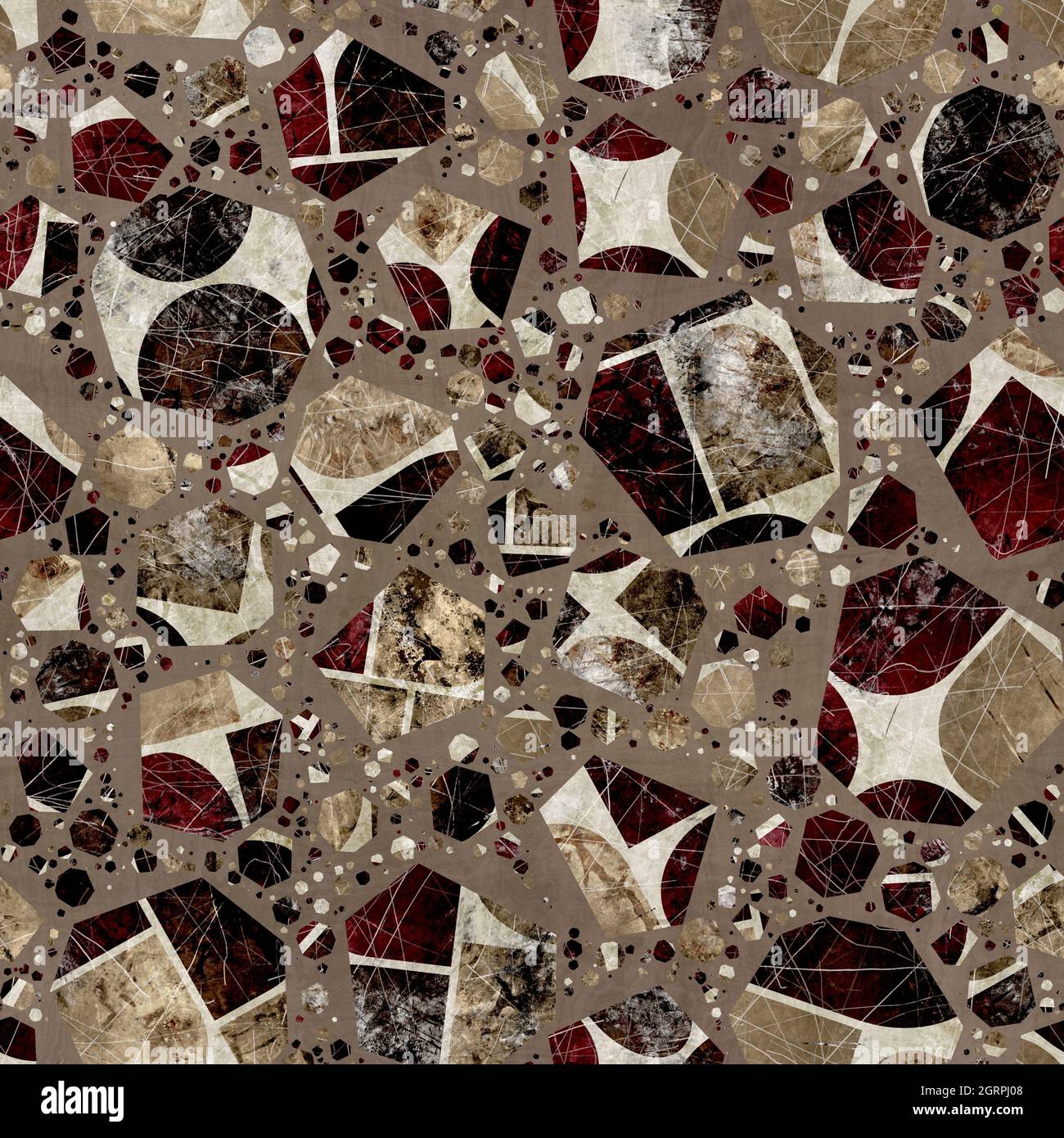 Seamless modern abstract random terrazzo pattern swatch Stock Photo - Alamy