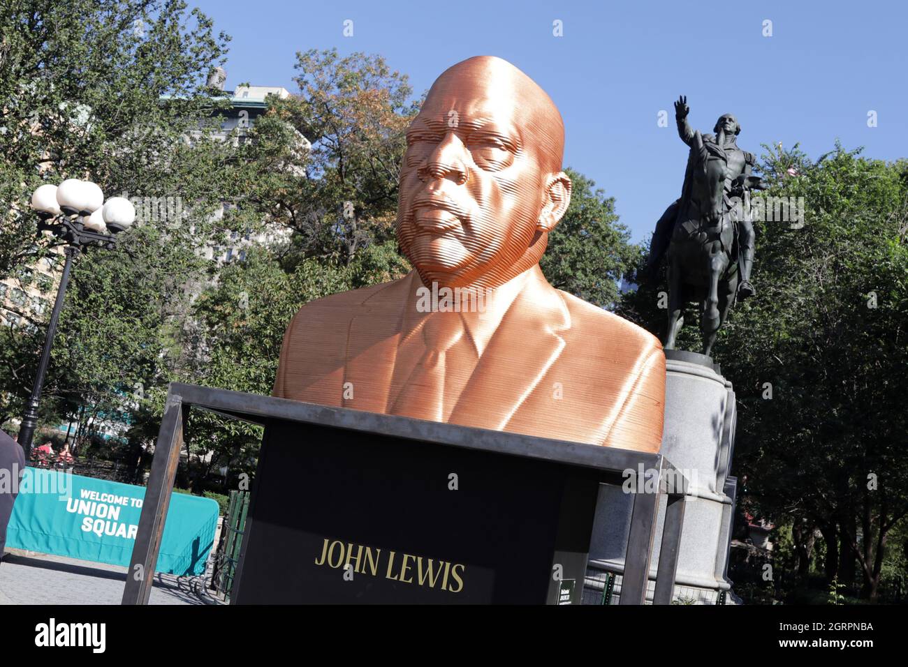 Statues of Floyd, Breonna Taylor and John Lewis unveiled in