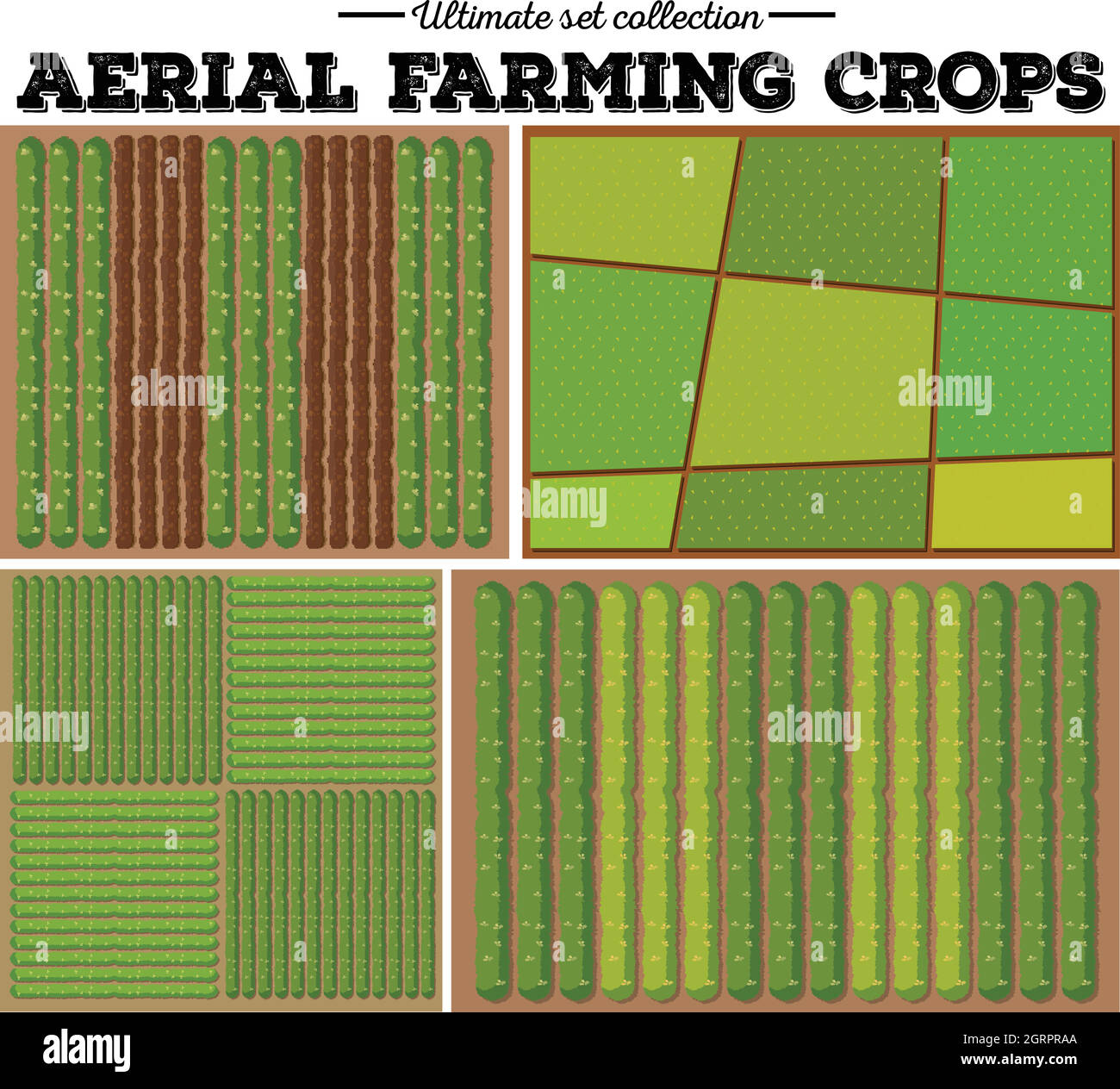 Aerial farming crops pattern illustration hi-res stock photography and ...