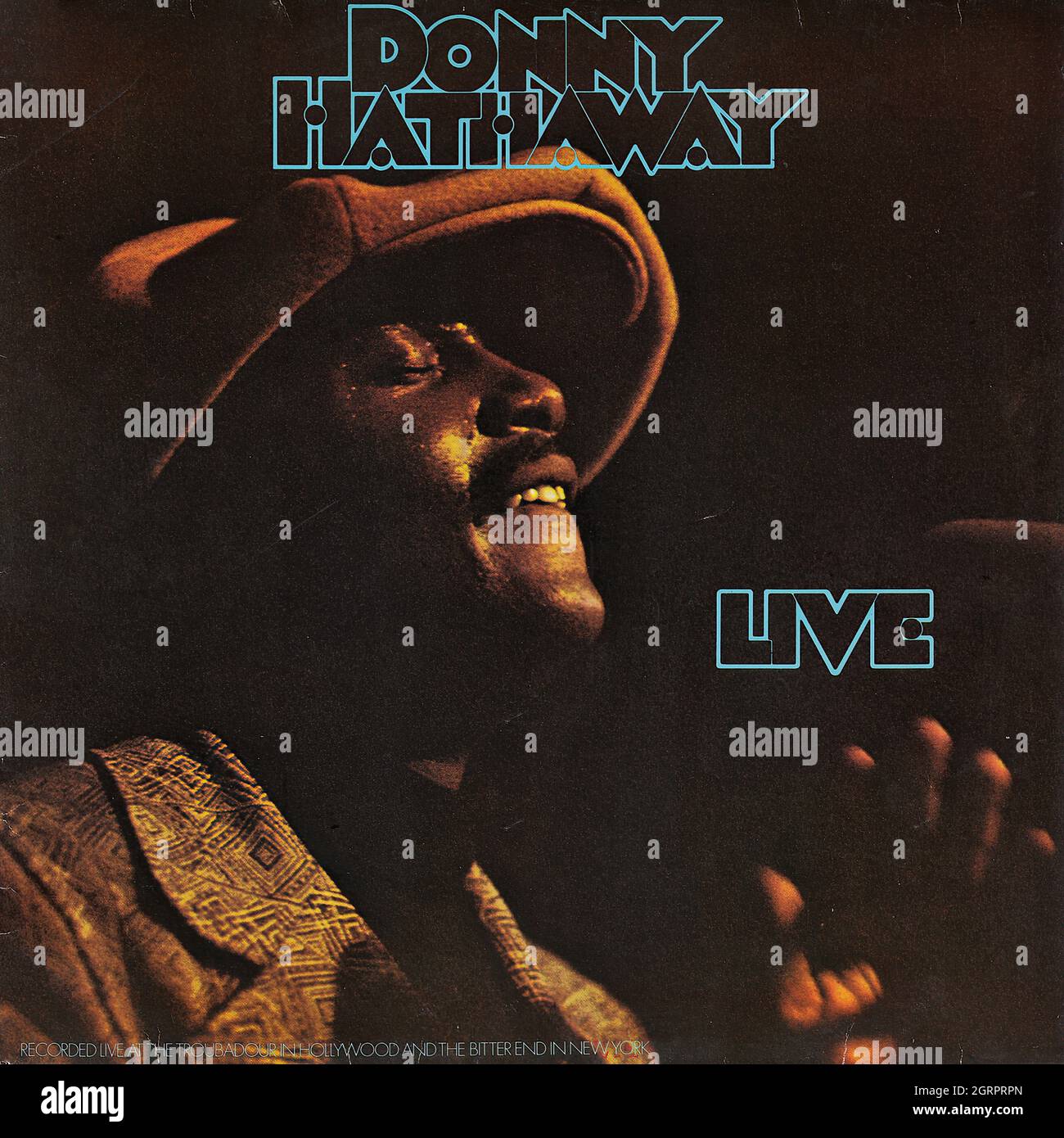 Donny Hathaway - Live - Vintage Vinyl Record Cover Stock Photo