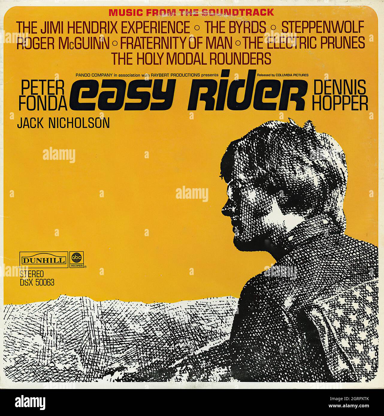 Easy Rider - Vintage Soundtrack Vinyl Album Stock Photo