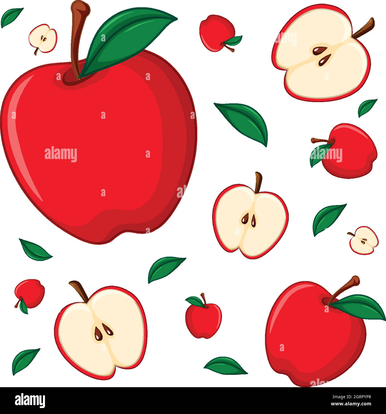 Seamless background design with red apple Stock Vector Image & Art - Alamy
