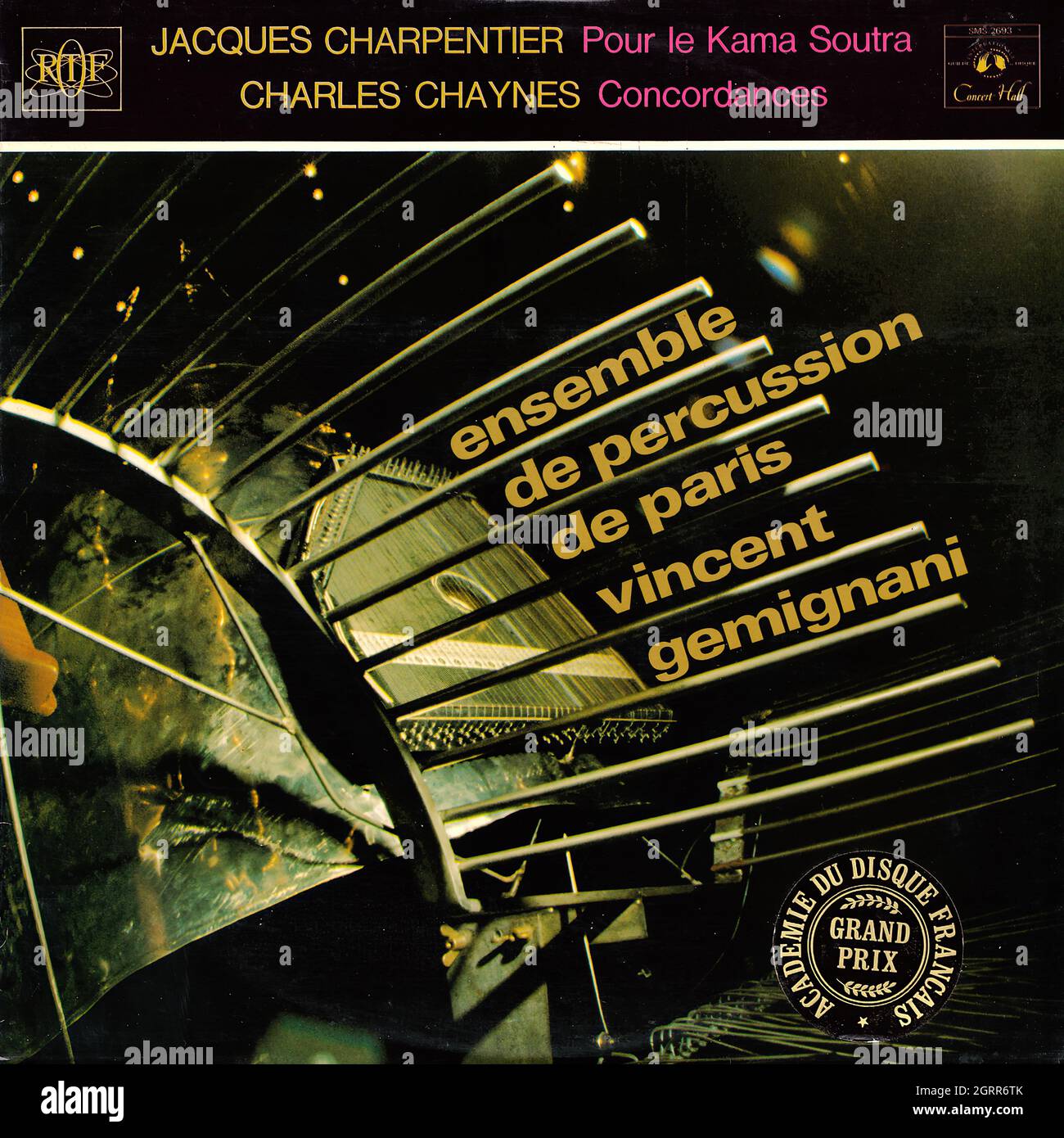 Ensemble de Percussion de Paris (Vincent Gemignani) - Pour le Kama Soutra - Concordances - Vintage Vinyl Record Cover Stock Photo