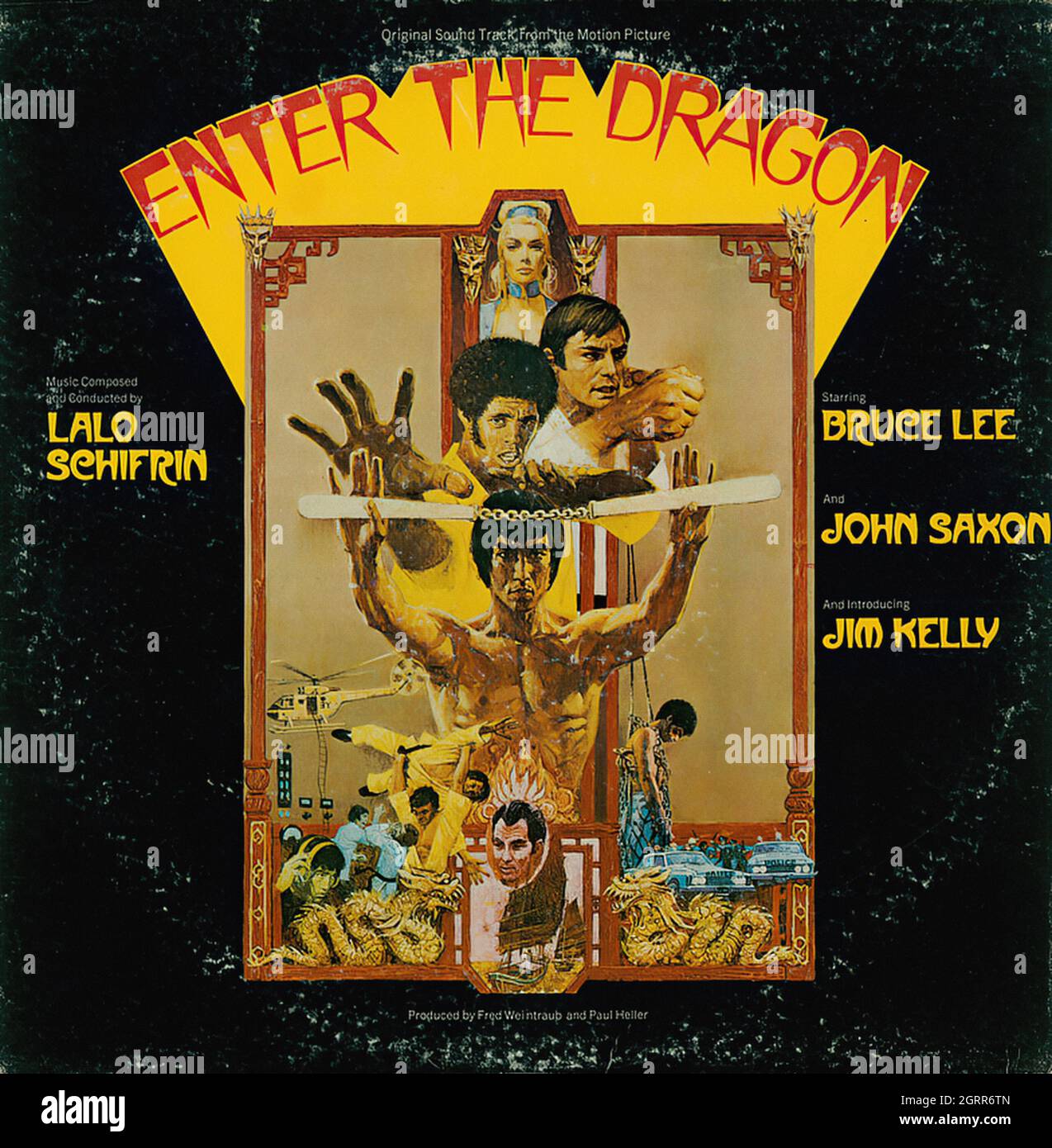 Lalo Schifrin - Enter The Dragon - Vintage Soundtrack Vinyl Album Stock Photo