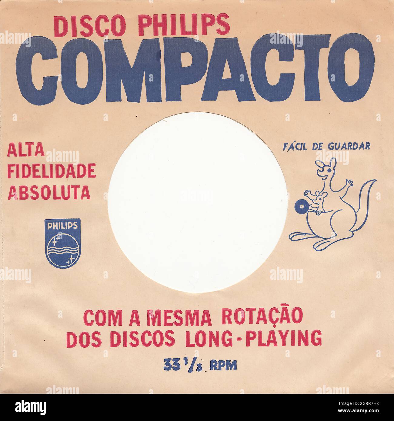 Escola De Samba Da Cidade - Batucada vol.2 (Inner Company sleeve) - Vintage Vinyl Record Cover Stock Photo
