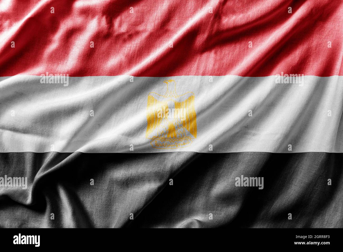 Waving detailed national country flag of Egypt Stock Photo - Alamy