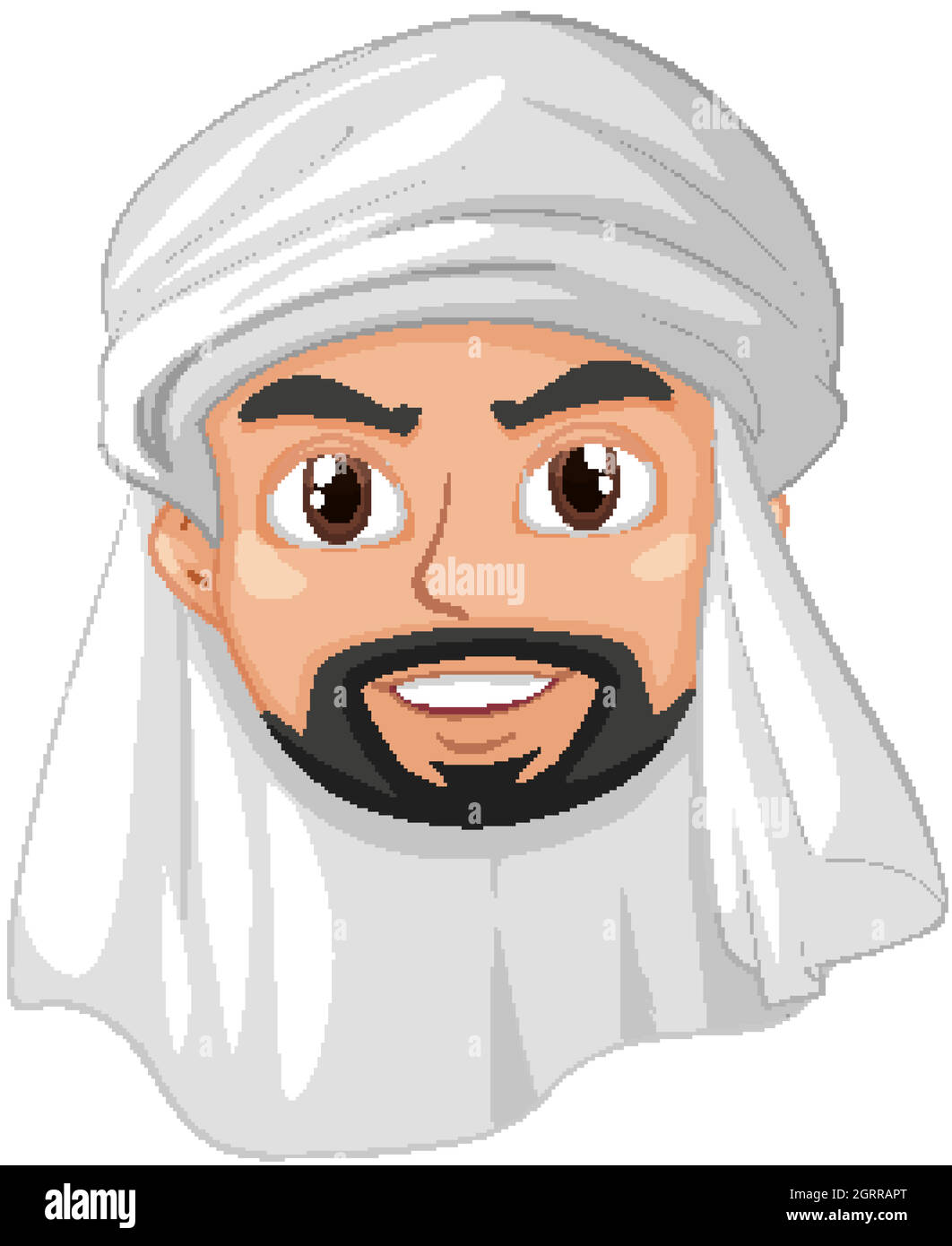 Adult man arab muslim head cartoon character Stock Vector Image & Art