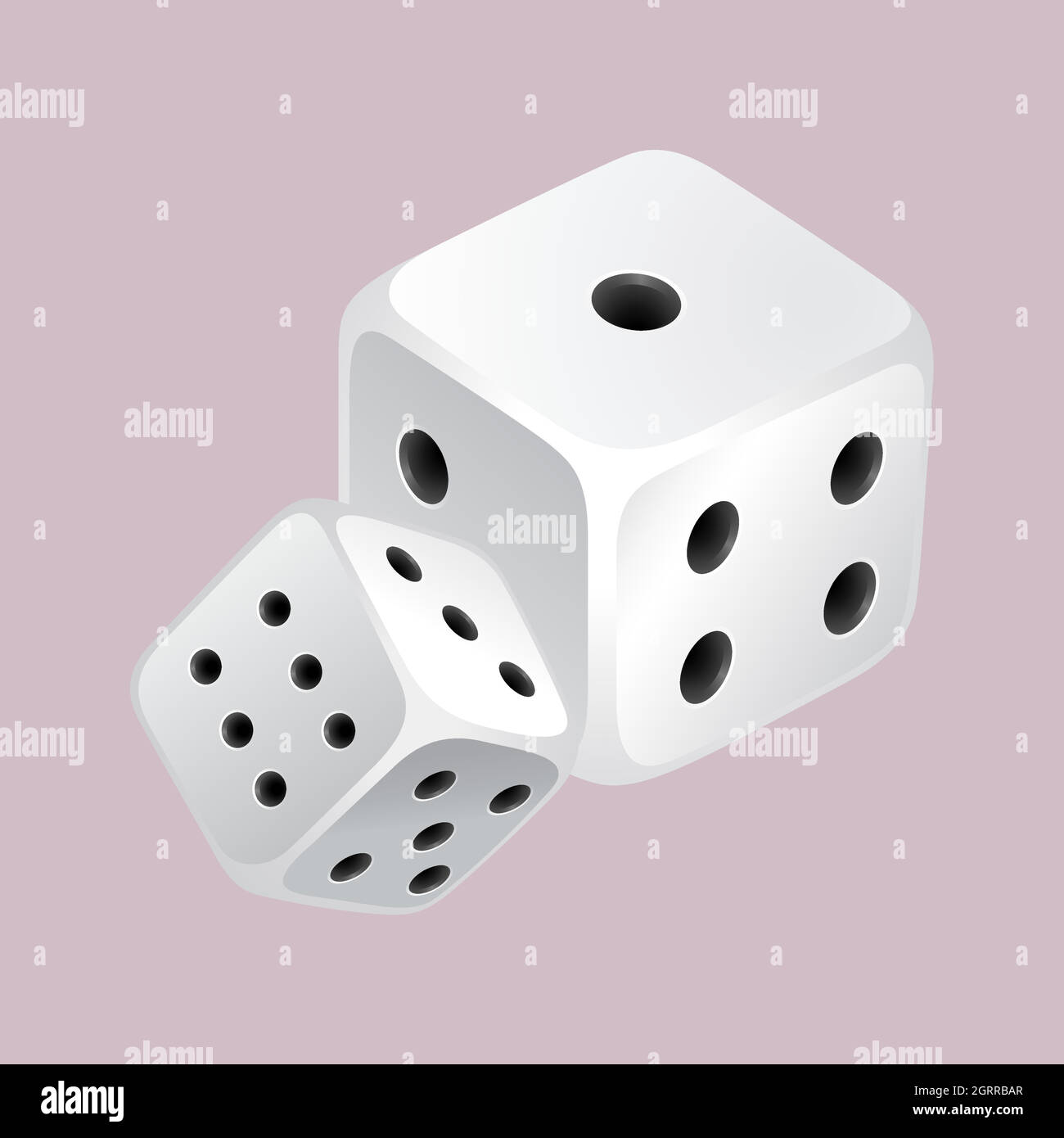Two dices with black dots Stock Vector Image & Art Alamy