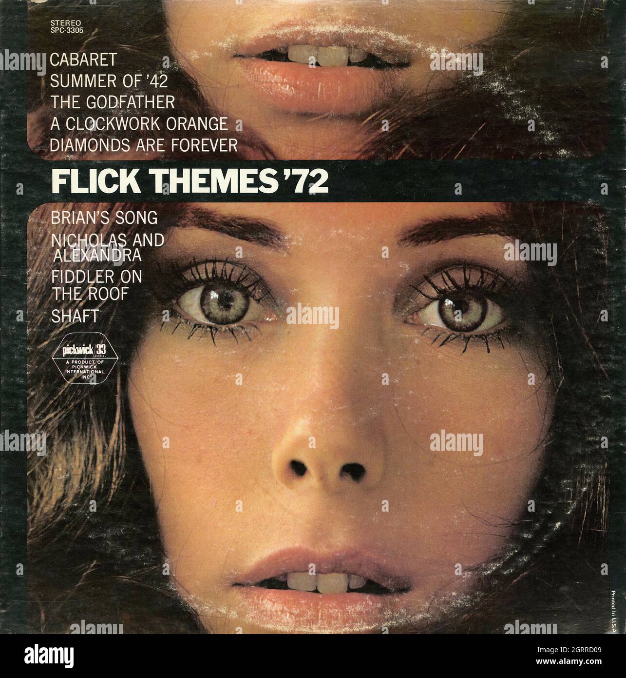 Flick Themes '72 -  Vintage Soundtrack Vinyl Album Stock Photo