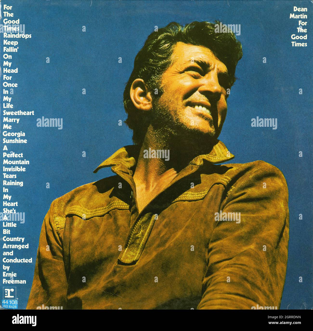 Dean Martin - For The Good Times -  Vintage Musical Vinyl Album Stock Photo