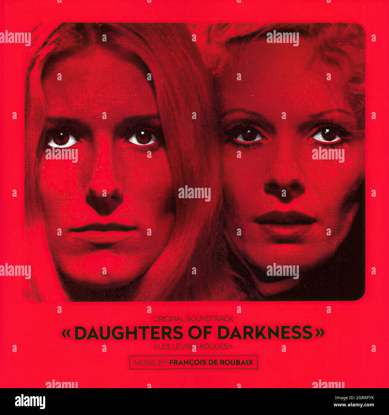 François De Roubaix - Daughters of darkness (Les lèvres rouges) o.s.t. - Vintage Vinyl Record Cover Stock Photo