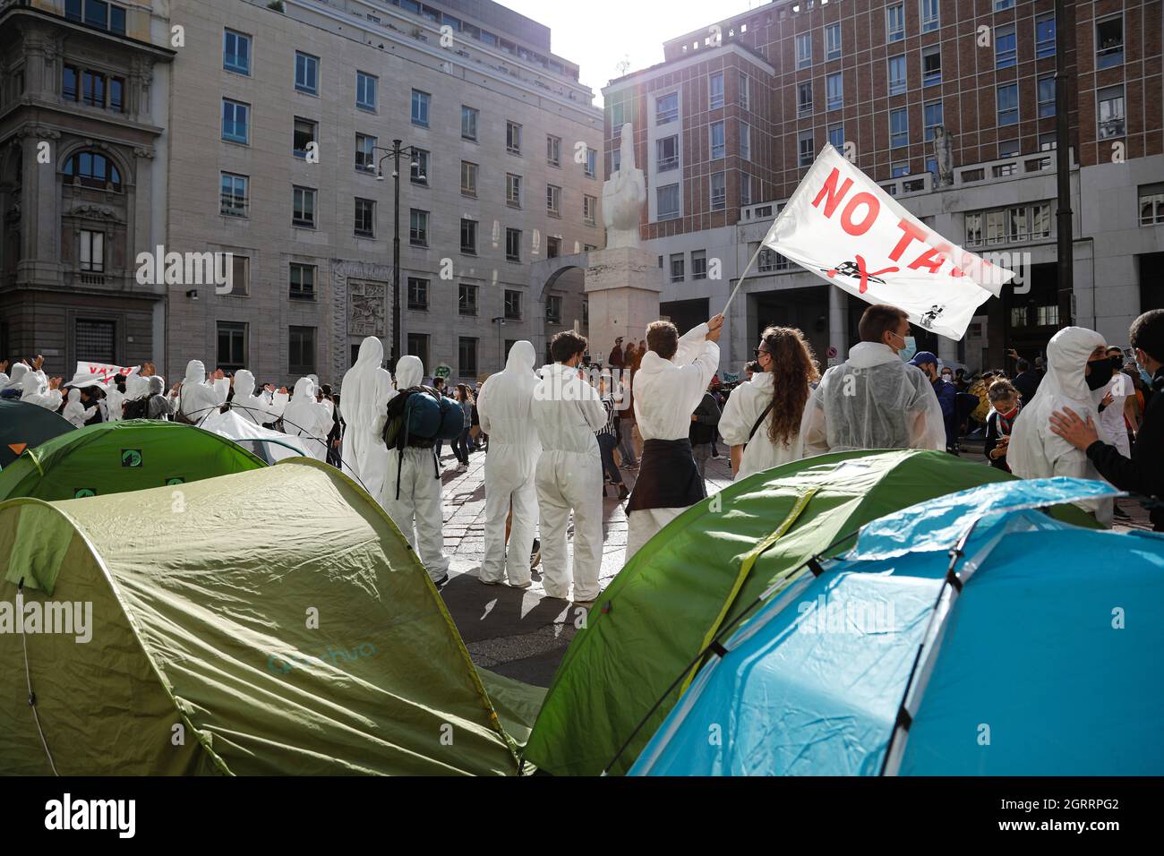 Milan, Italy. 01st Oct, 2021. 2021 October 1st, Milan, Italy - Friday For Future meeting. No TAV Credit: Marco Ciccolella/Alamy Live News Stock Photo
