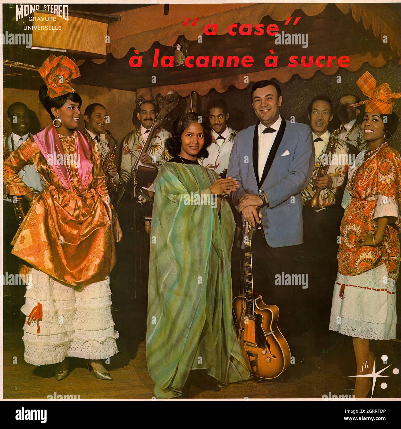 Gérard La Viny et son Orchestre Antillais avec Marpessa Dawn - ''A case'' à La Canne à Sucre - Vintage Vinyl Record Cover Stock Photo