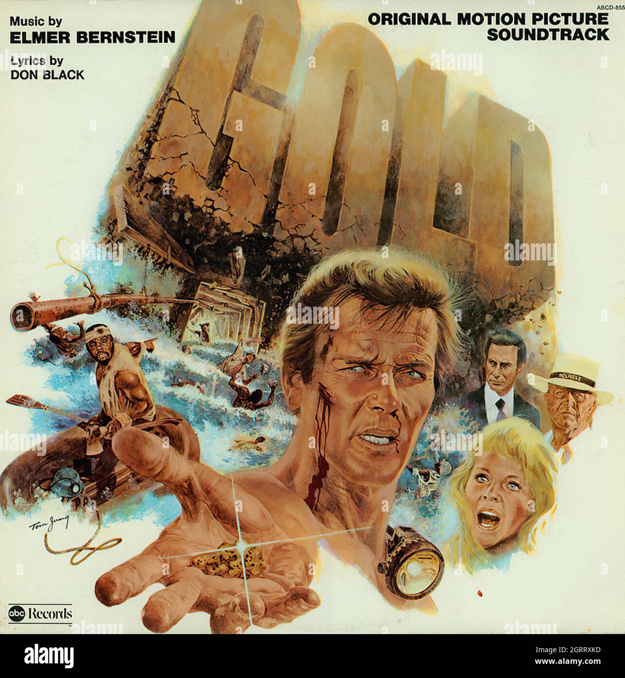 Elmer Bernstein - Gold - Vintage Soundtrack Vinyl Album Stock Photo