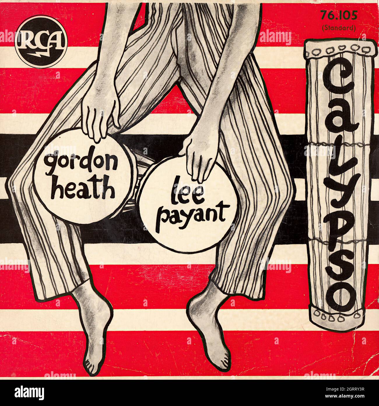 Gordon Heath - Lee Payant - Calypso EP - Vintage Vinyl Record Cover Stock Photo