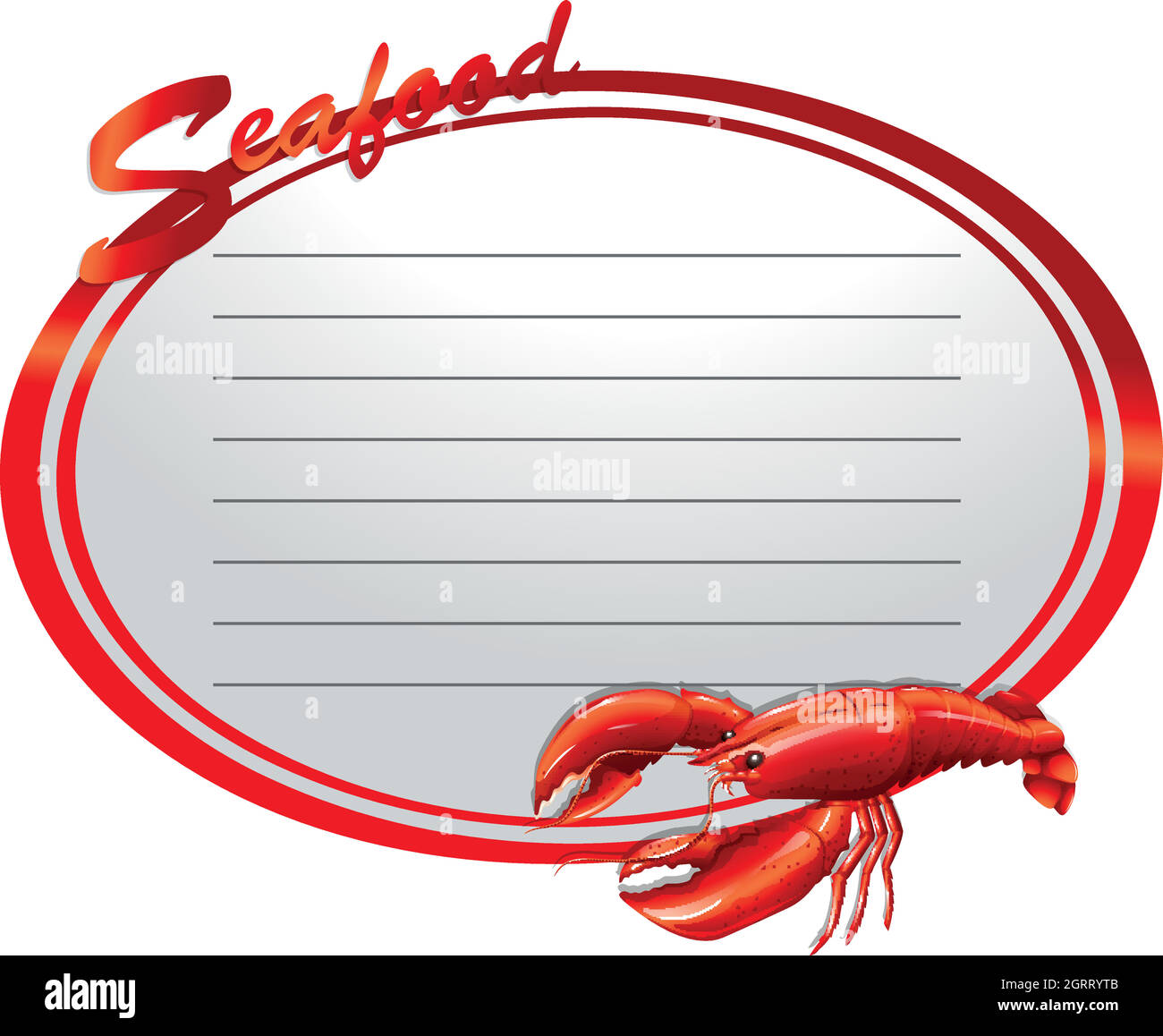 Seafood banner with lobster and text Stock Vector Image & Art Alamy