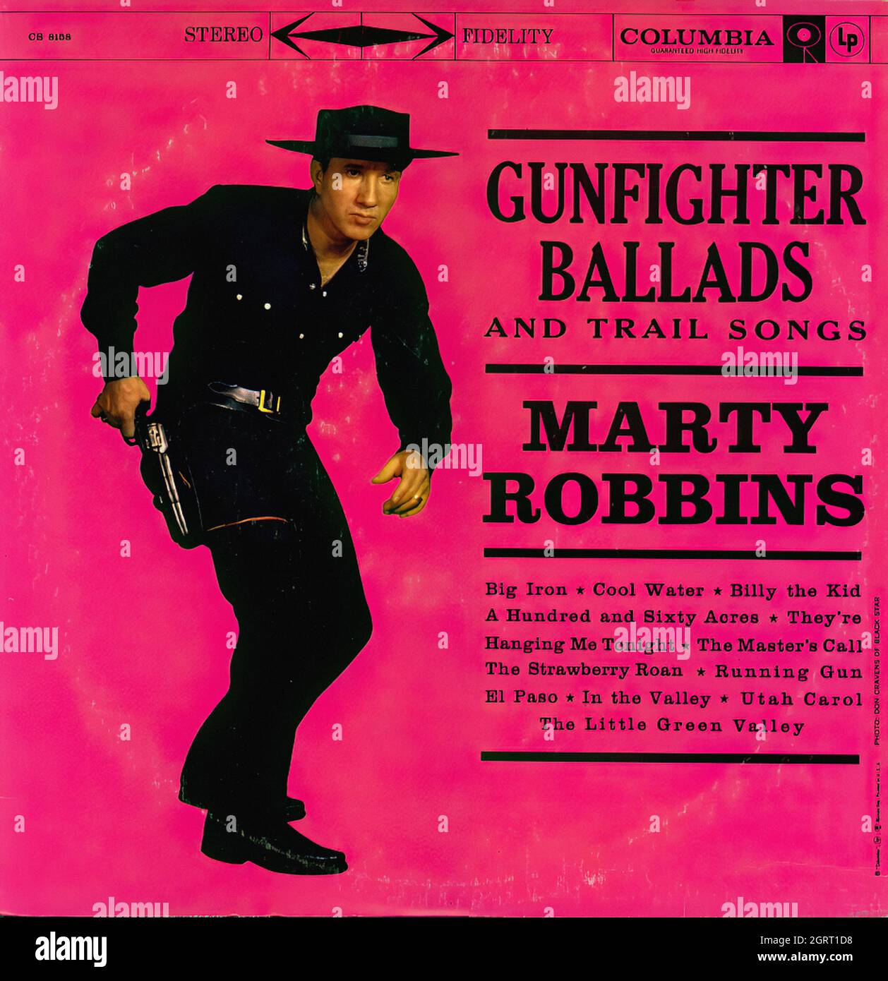 Marty Robbins - Gunfighter Ballads And Trail Songs - Vintage Country Music Album Stock Photo