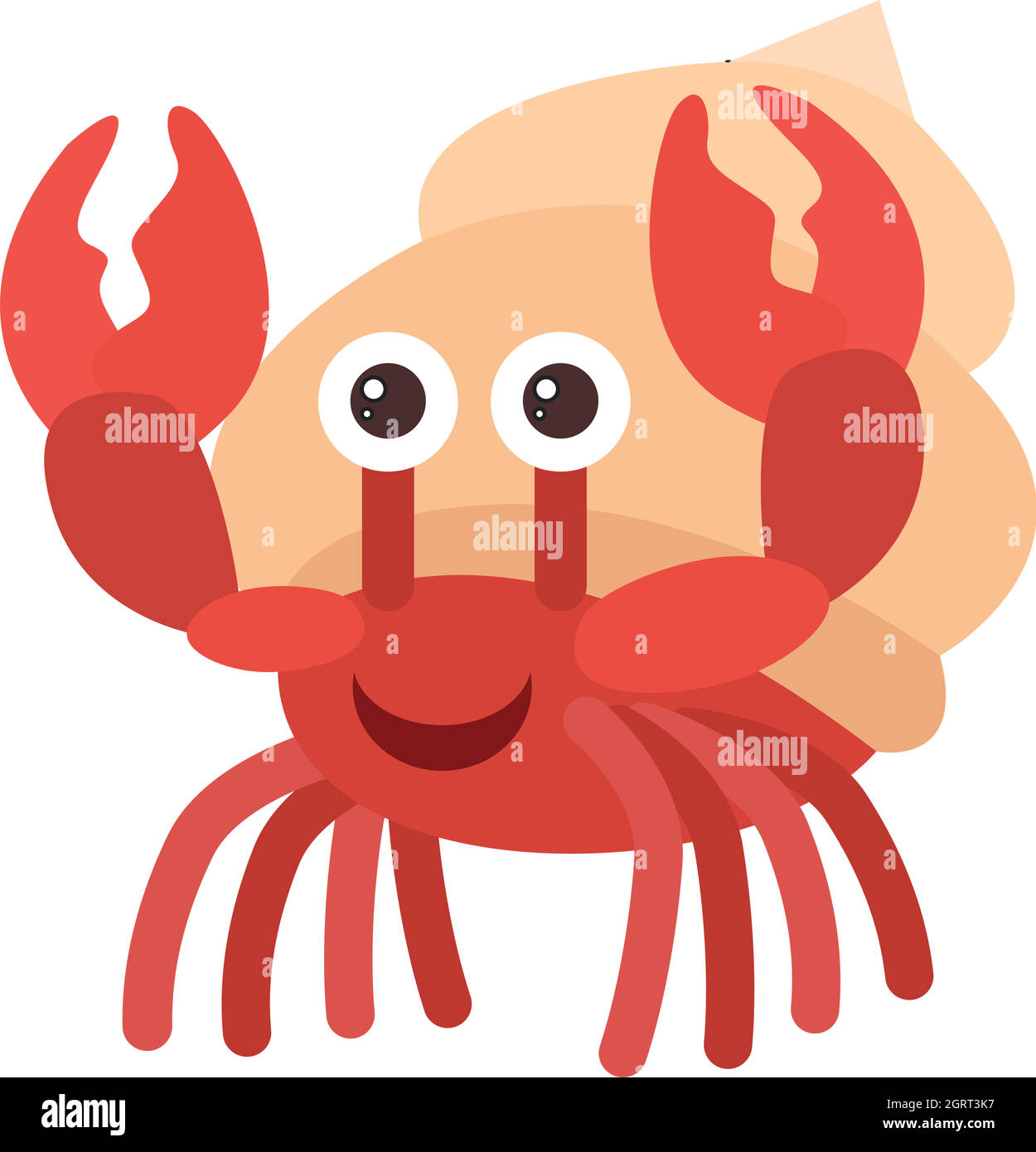 Hermit crab with happy face Stock Vector Image & Art Alamy