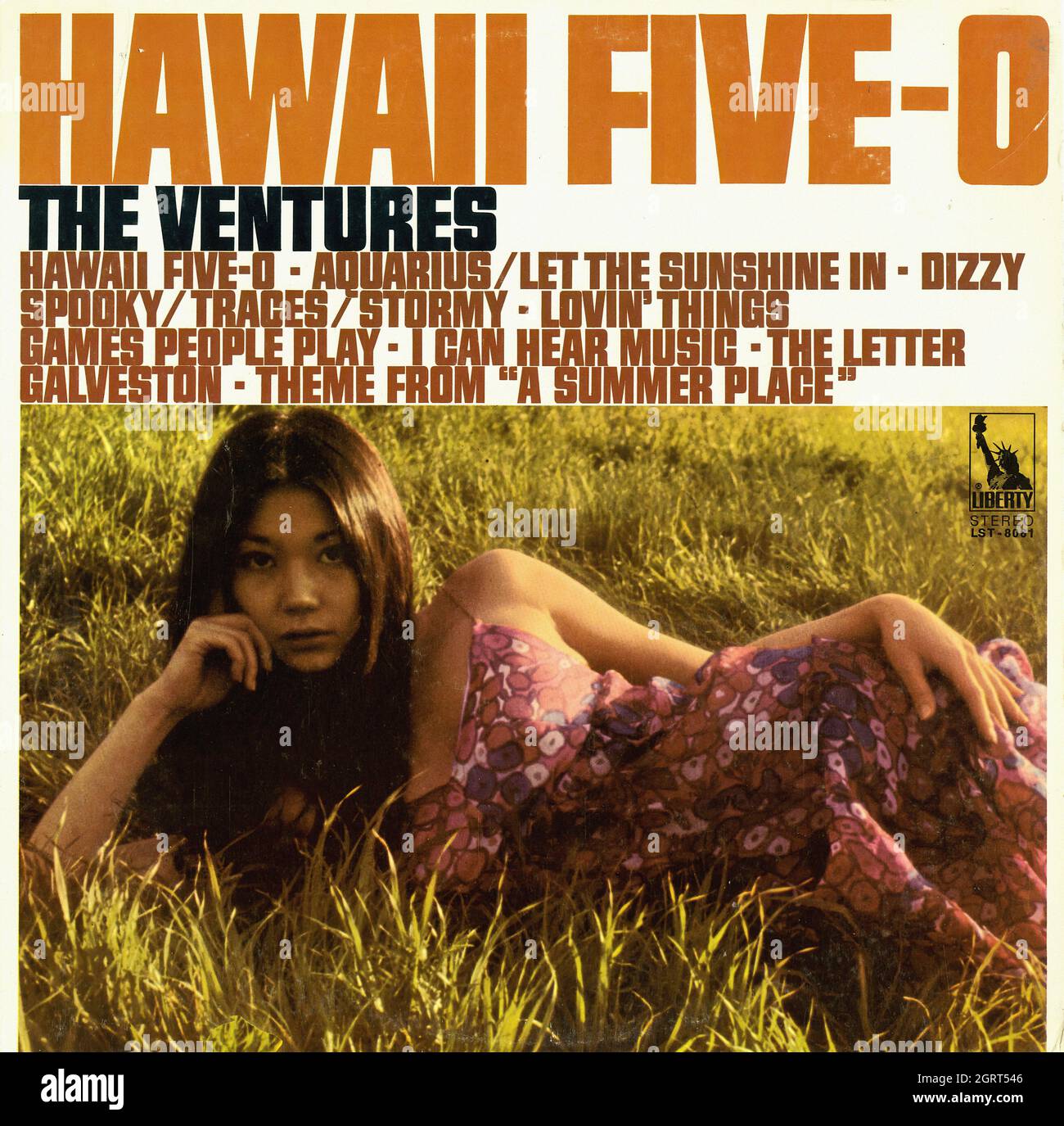 Hawaii Five-0 -  Vintage Musical Vinyl Album Stock Photo