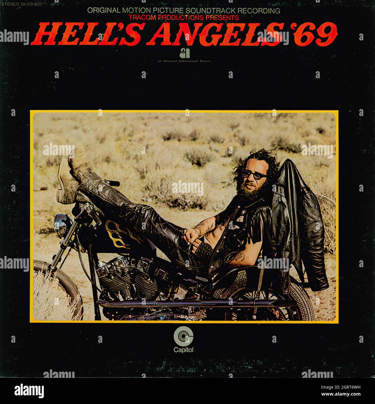 Hell's Angels '69 - Vintage Soundtrack Vinyl Album Stock Photo