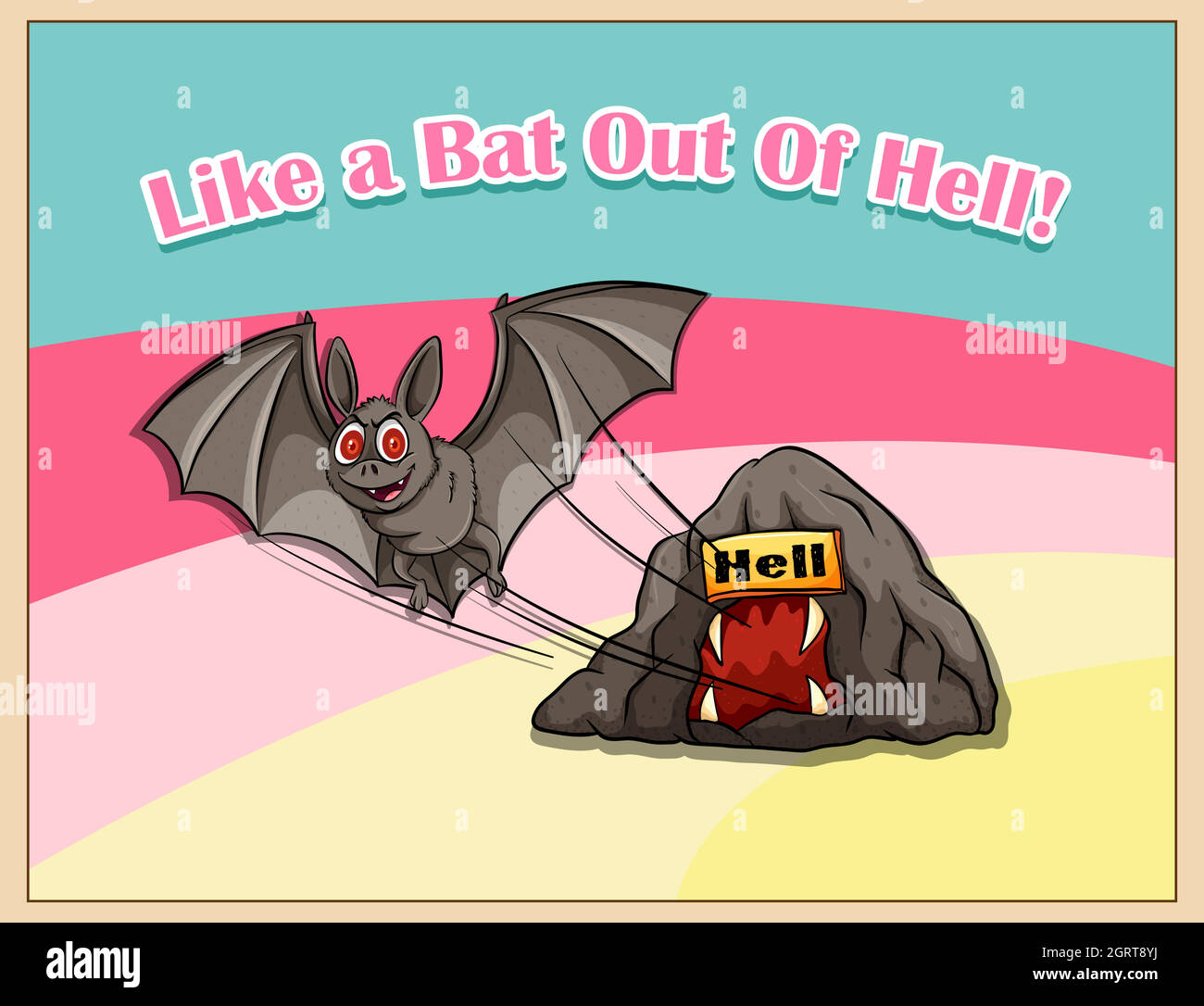 Like a bat out of hell Stock Vector