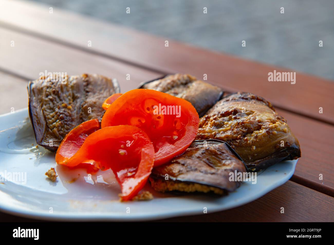 the ajapsandali special eggplant dish delicious Stock Photo