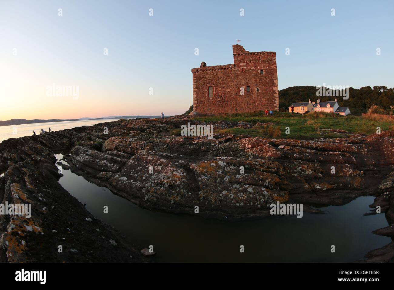 Portencross Castle, West Kilbride, Ayrshire, Scotland, UK 01 Sept 2021 Stock Photo