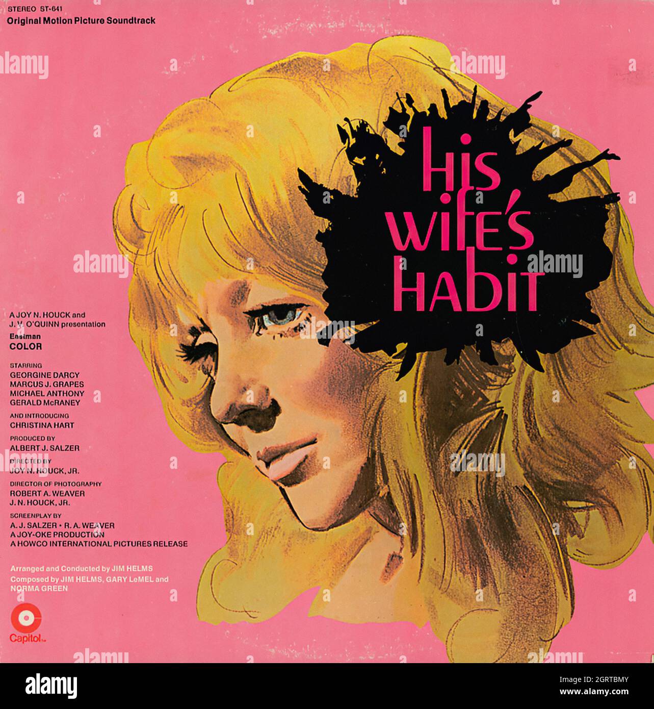 His Wife's Habit - Vintage Soundtrack Vinyl Album Stock Photo