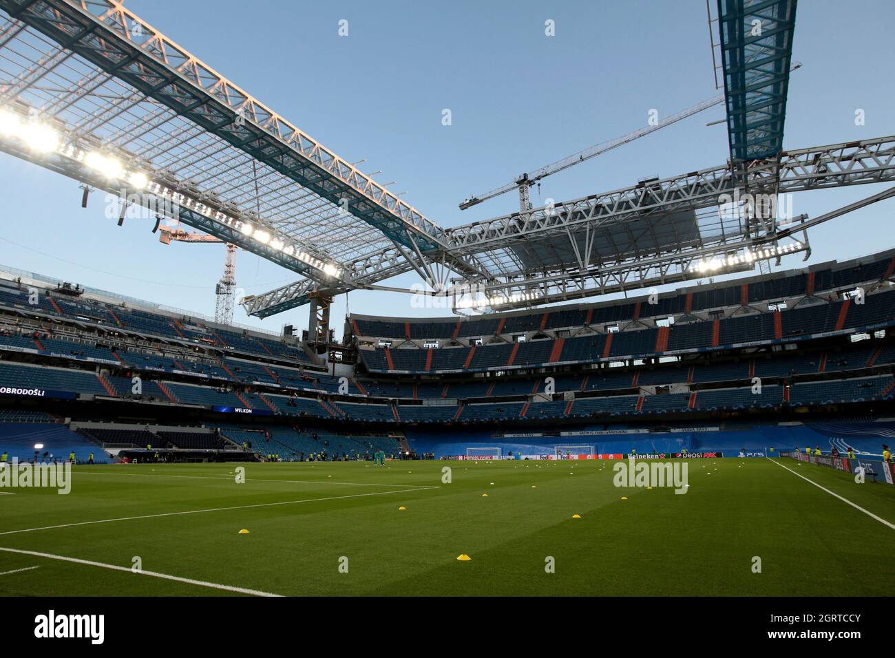 Madrid, Spain; 28.09.2021.- Real Madrid plans to complete the works on its  Santiago Bernabeu stadium in December 2022, the same date as 75 years ago.  It was inaugurated on December 14, 1947