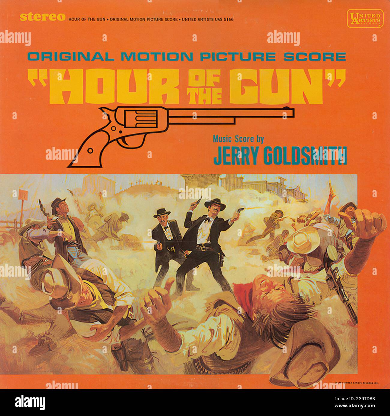 Hour Of The Gun - Vintage Soundtrack Vinyl Album Stock Photo