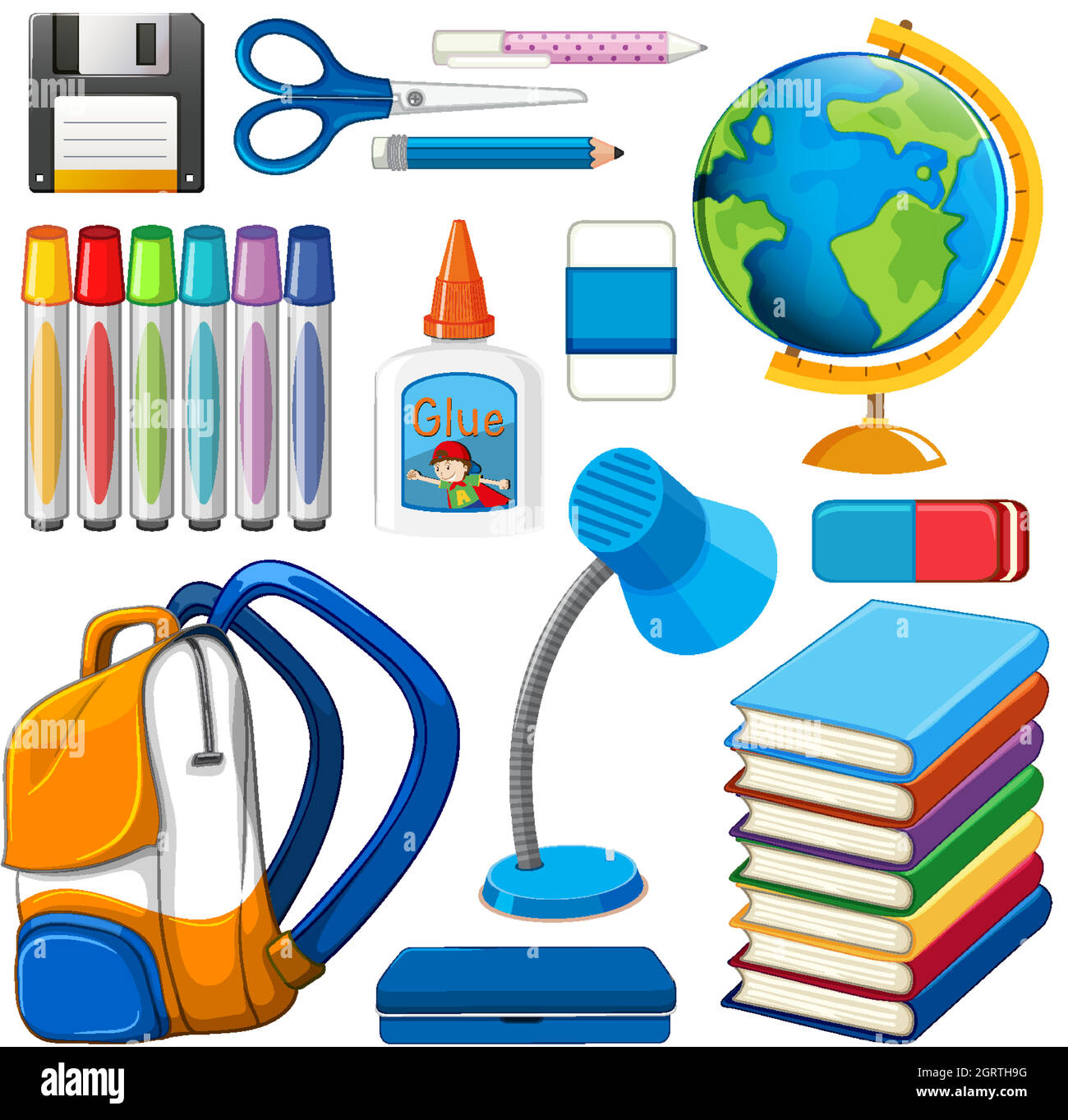 Set of stationary tools and school Stock Vector Image & Art Alamy