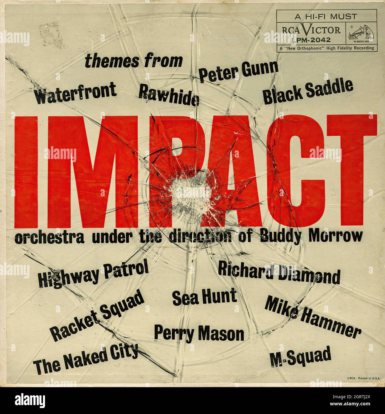 Impact - Vintage Soundtrack Vinyl Album Stock Photo