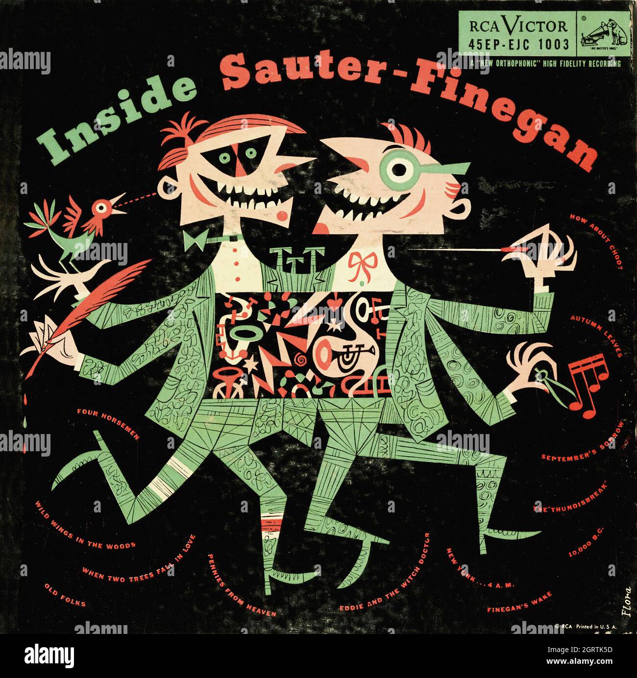 Inside Sauter-Finegan -  Vintage American Comedy Vinyl Album Stock Photo