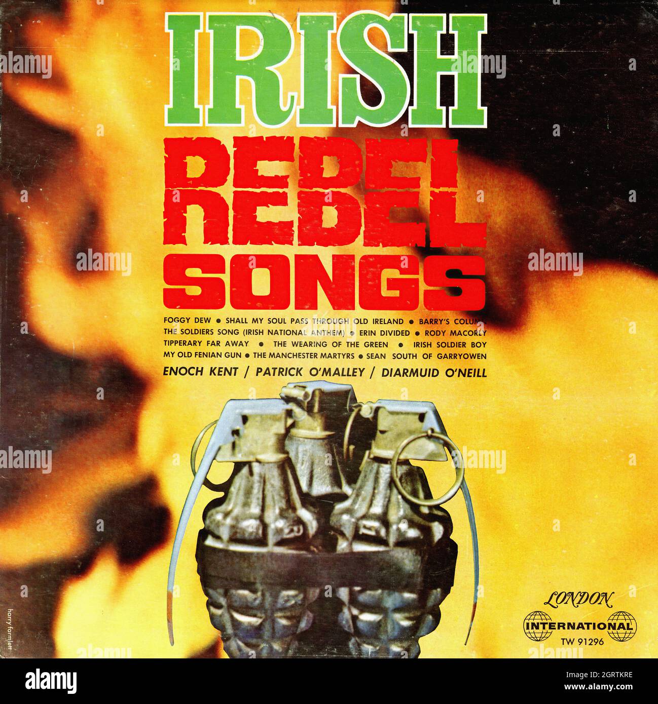 Irish Rebel Songs -  Vintage Vinyl Album Stock Photo
