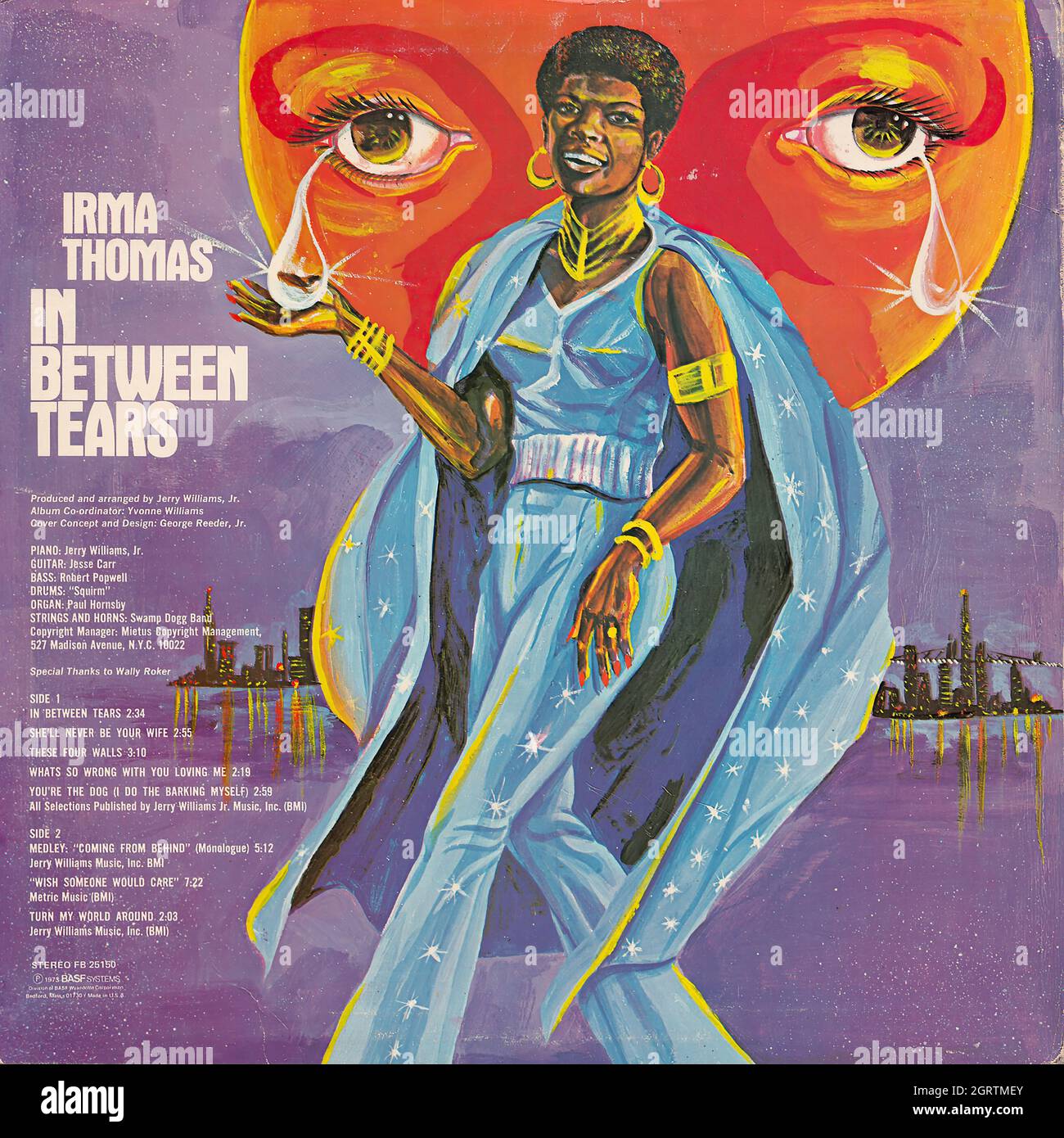 Irma Thomas - In between tears (back cover) - Vintage Vinyl Record Cover Stock Photo