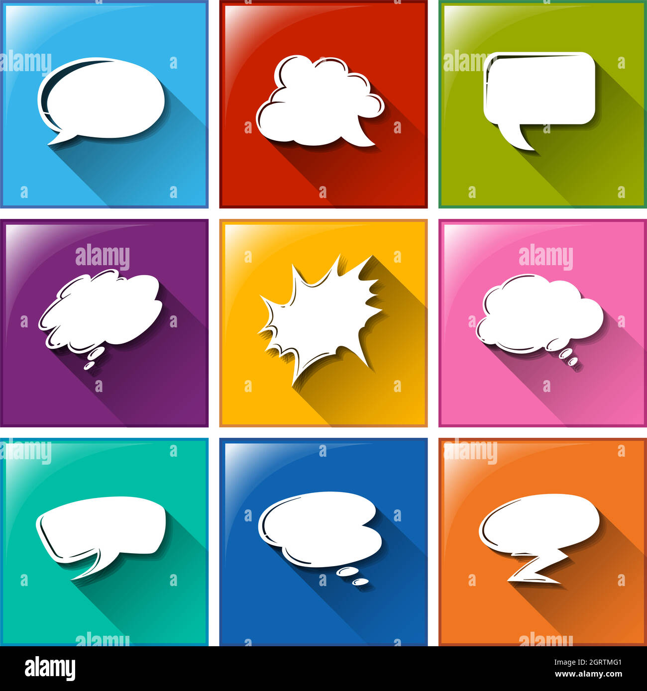 Buttons with the different callout templates Stock Vector Image & Art ...