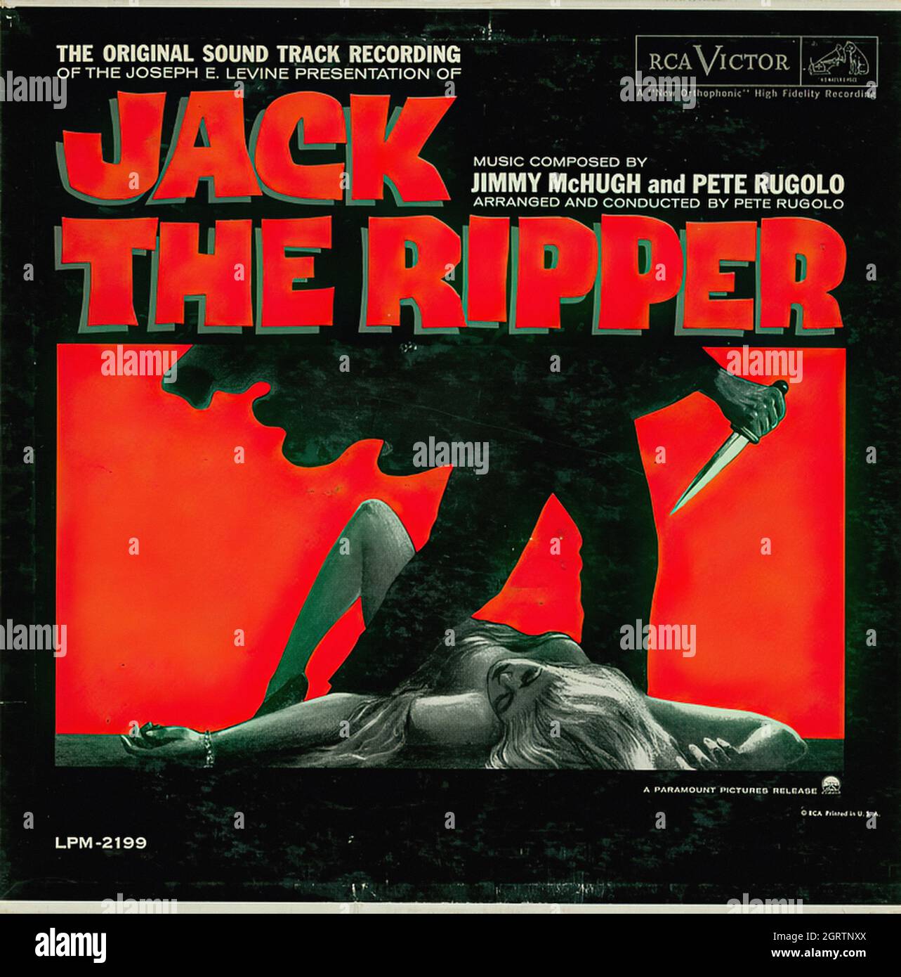 Jack The Ripper - Vintage Soundtrack Vinyl Album Stock Photo