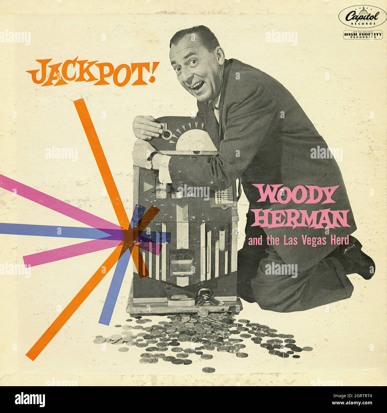 Woody Herman - Jackpot! -  Vintage American Comedy Vinyl Album Stock Photo
