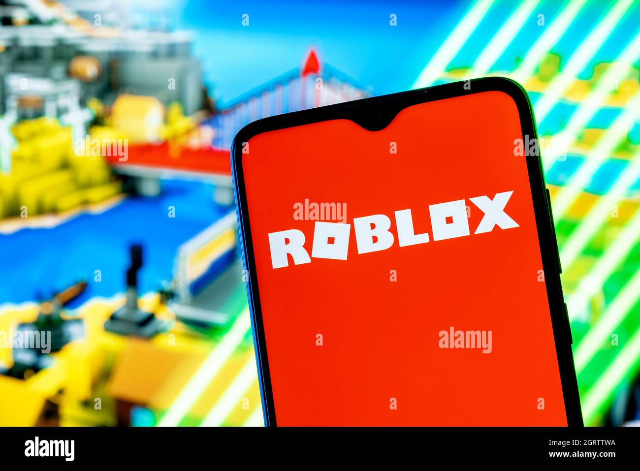 Roblox Notebook Screen Sao Paulo Brazil Foto stock 1831442581