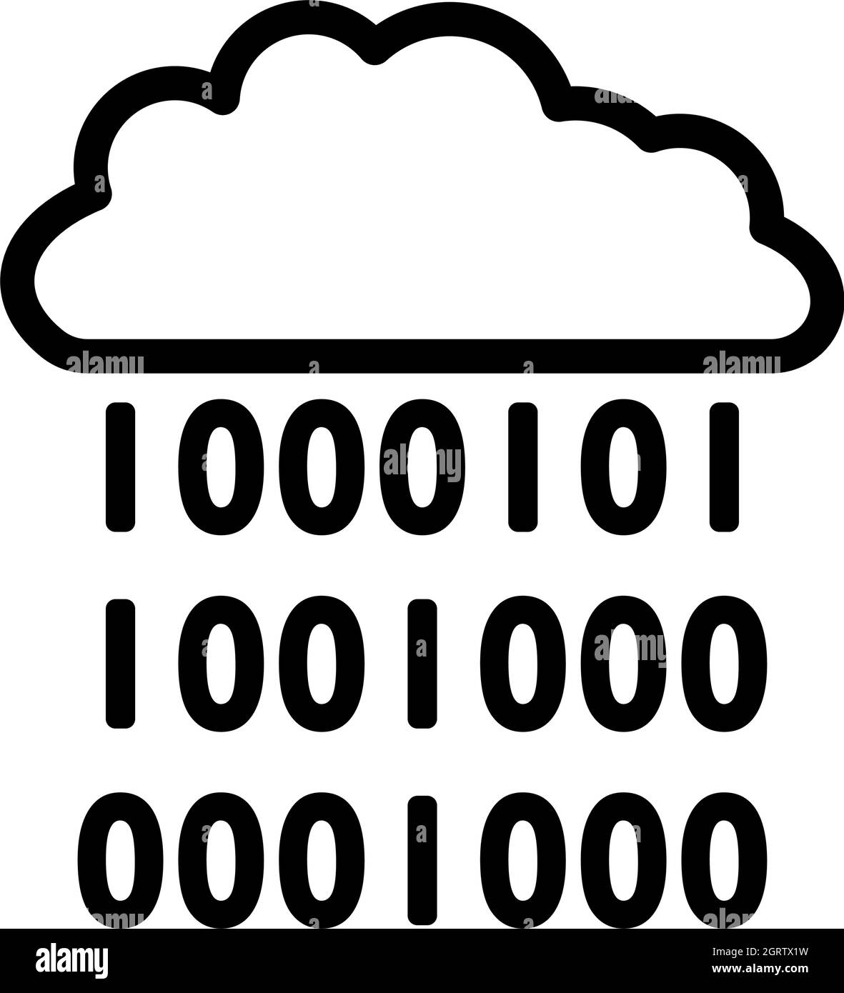Cloud Data Stream Icon Stock Vector