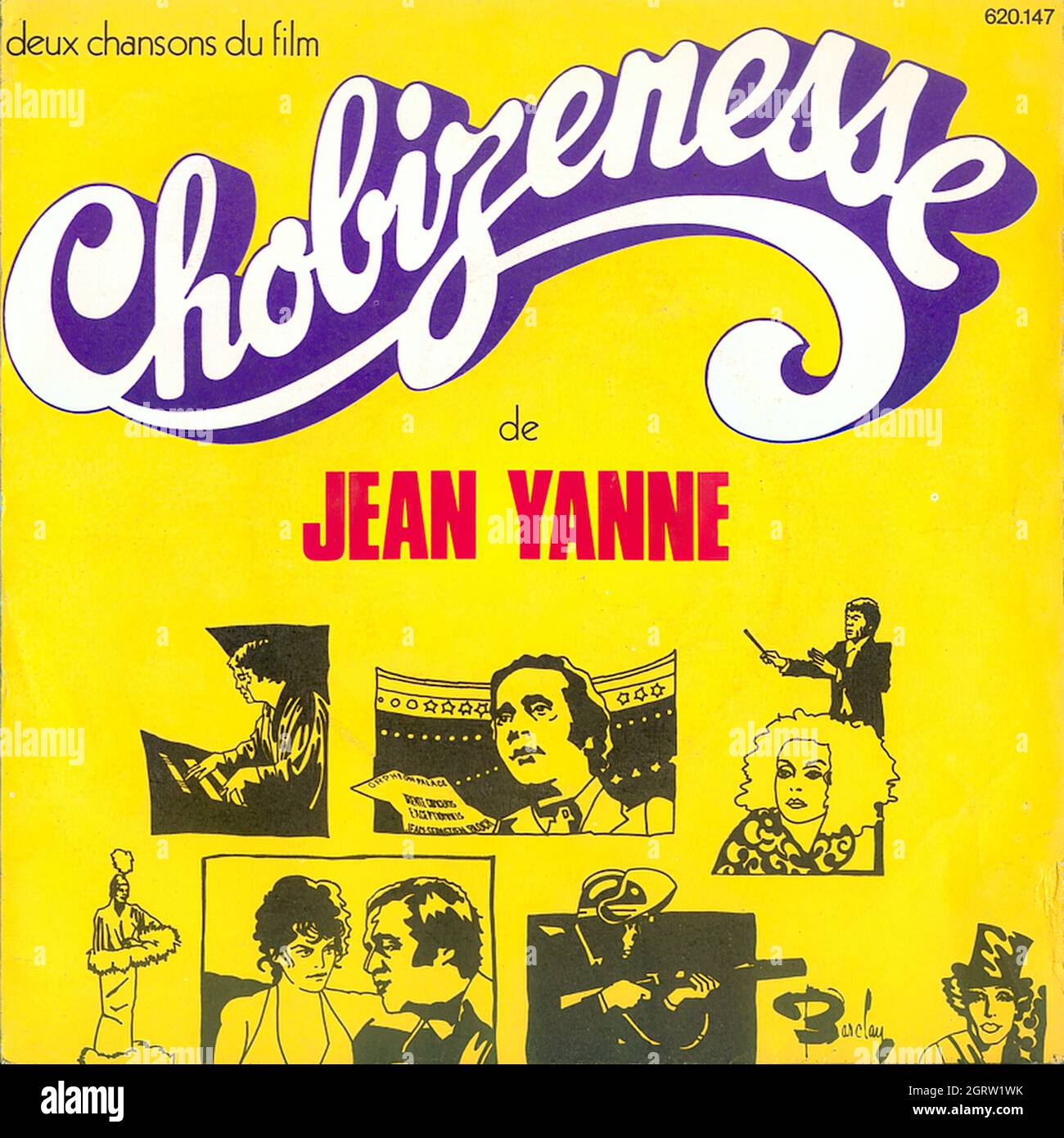 Jean Yanne - Chobizenesse o.s.t. - Vintage Vinyl Record Cover Stock Photo