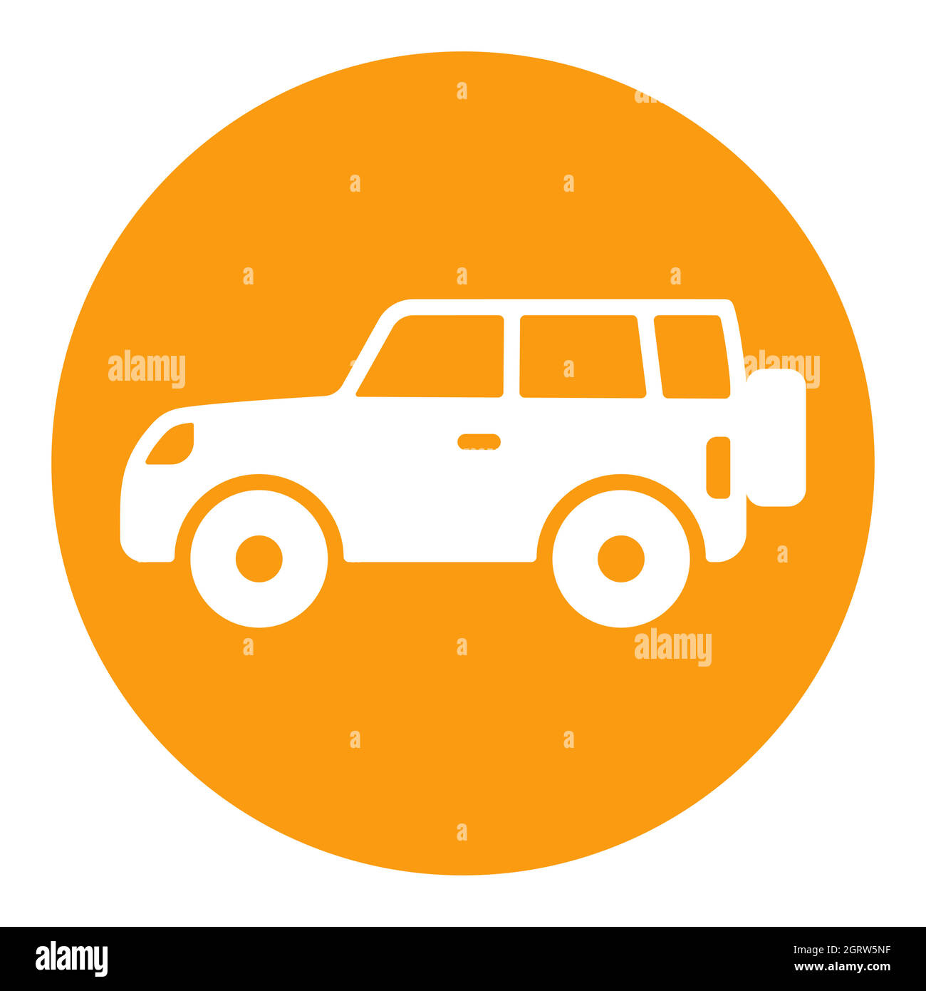 SUV car flat vector white glyph icon isolated Stock Vector Image & Art ...