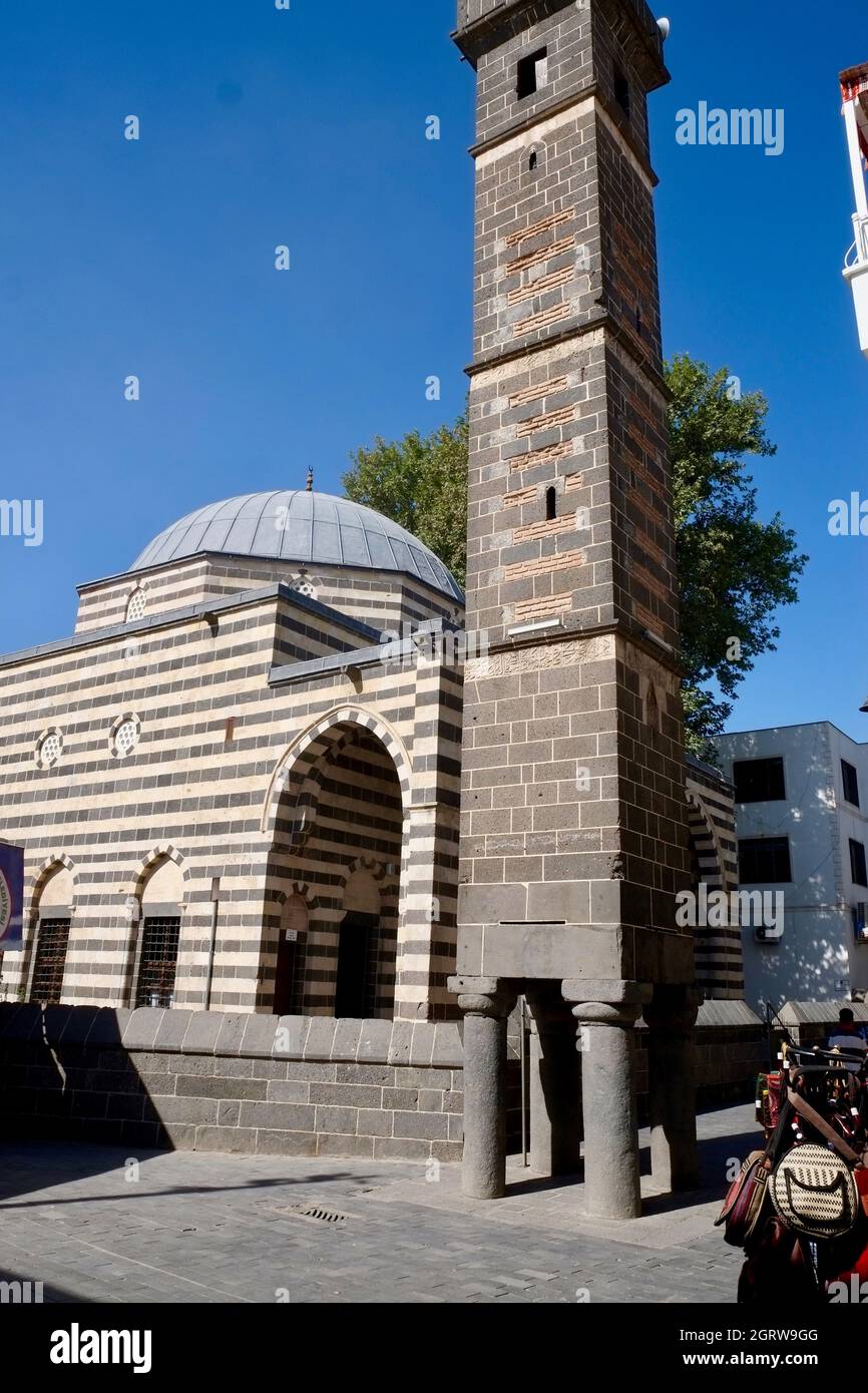 Four-Legged Minaret in Diyarbakir, Turkey Stock Photo
