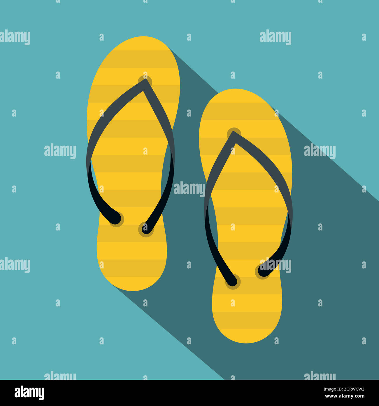 Yellow flip flop Stock Vector Images - Alamy