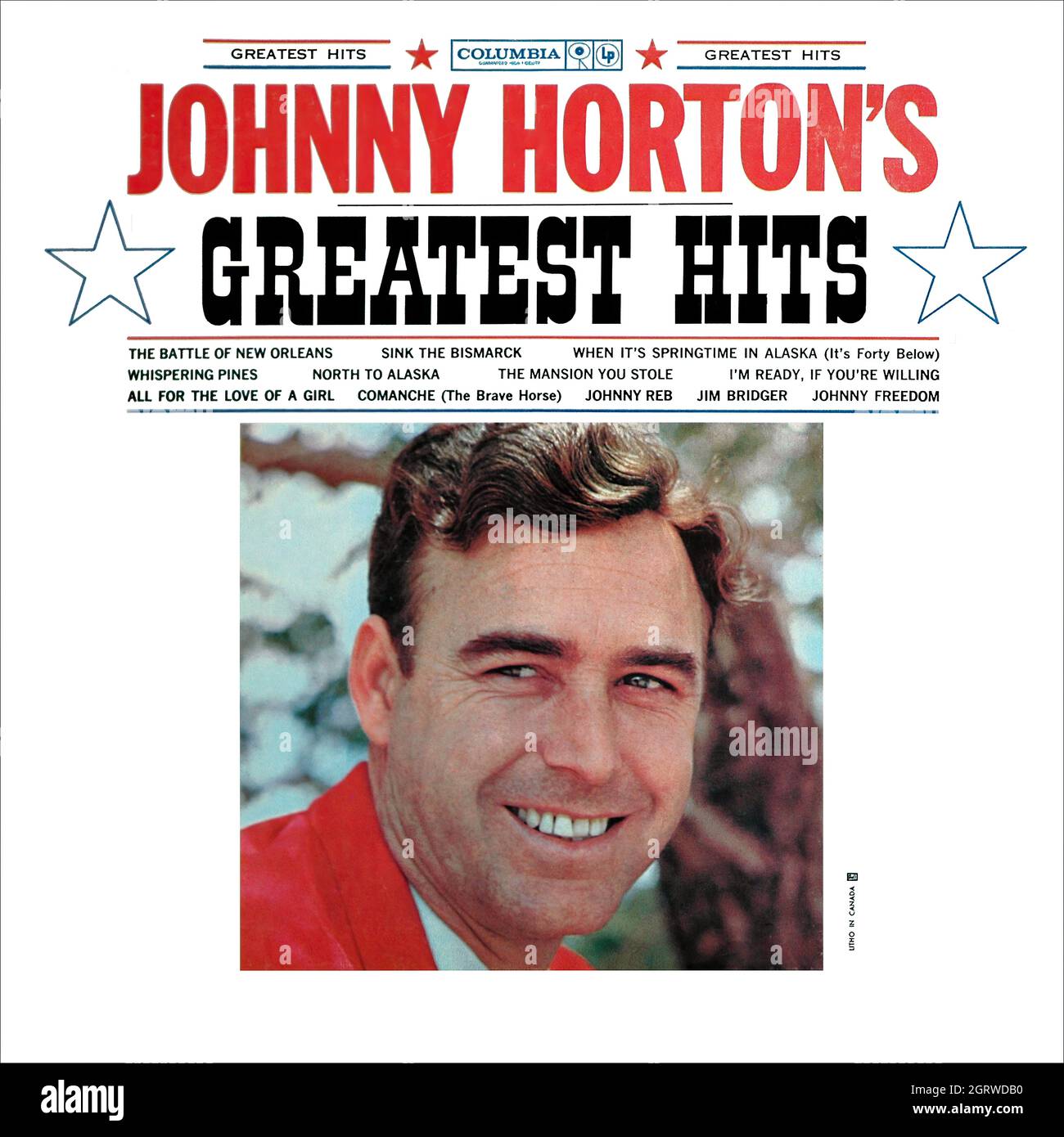 Johnny Horton - Johnny Horton's Greatest Hits 1961 - Vintage Vinyl 33 rpm  record Stock Photo - Alamy