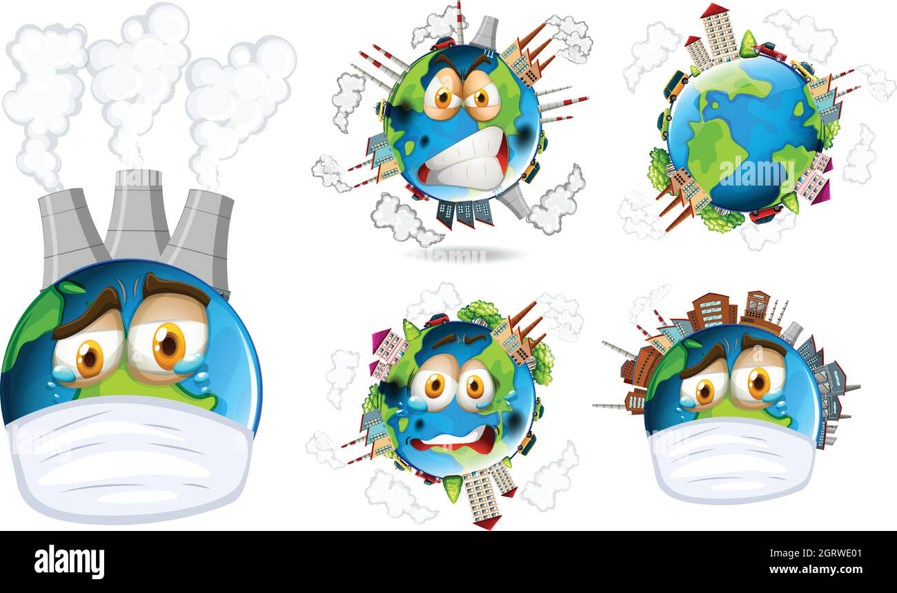 Set of earth icon Stock Vector