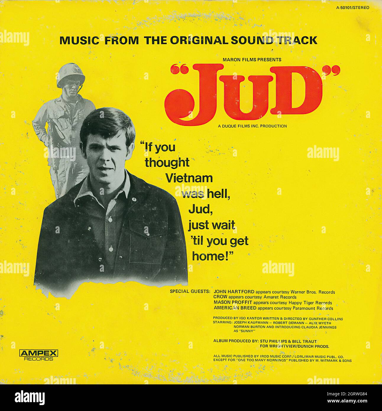 Jud - Vintage Soundtrack Vinyl Album Stock Photo