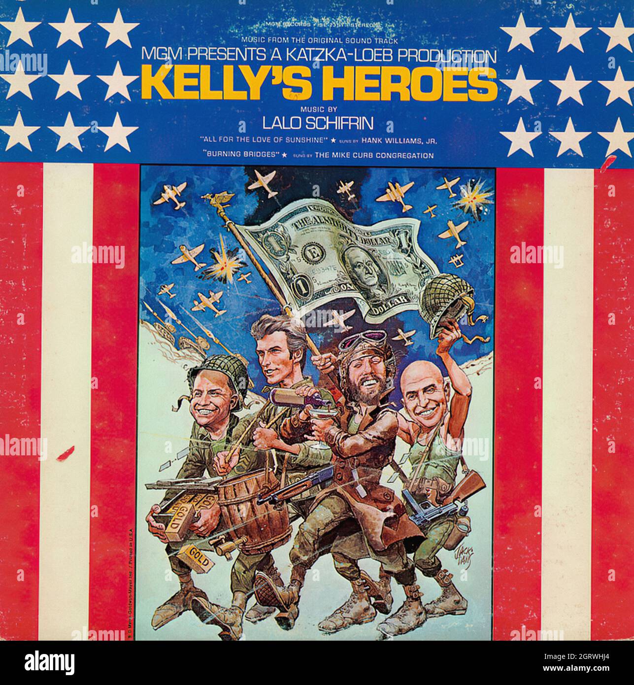 Kelly's Heroes - Vintage Soundtrack Vinyl Album Stock Photo