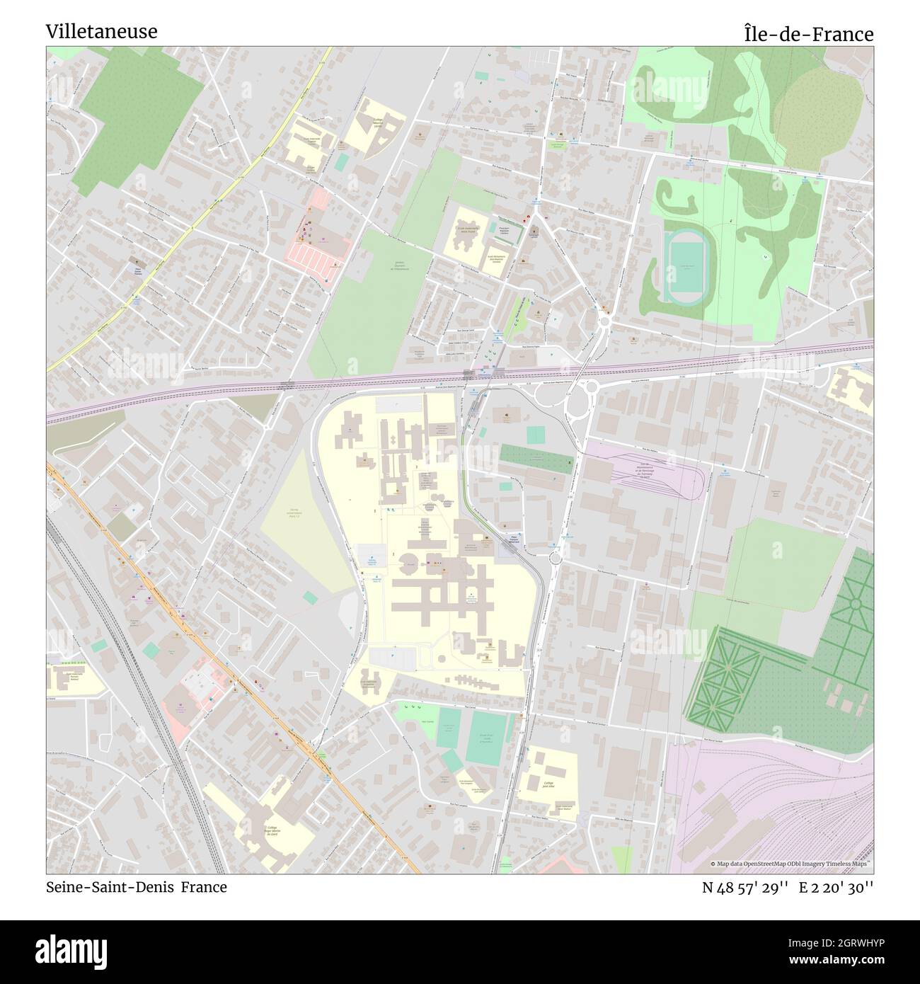 Villetaneuse, Seine-Saint-Denis, France, Île-de-France, N 48 57' 29'', E 2  20' 30'', map, Timeless Map published in 2021. Travelers, explorers and  adventurers like Florence Nightingale, David Livingstone, Ernest  Shackleton, Lewis and Clark