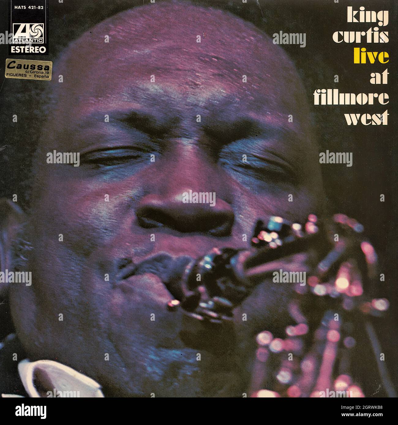 King Curtis - Live at Fillmore West - Vintage Vinyl Record Cover Stock Photo